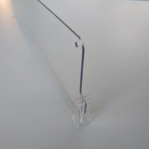 Endfachteiler mit Steckfront D130, mit vorderer Fixierung, Höhe 120 mm, transparent