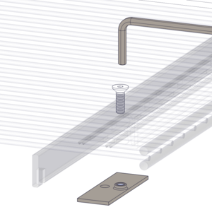 Befestigungselemente aus Metall für Adapter-T Profile A049 und A051