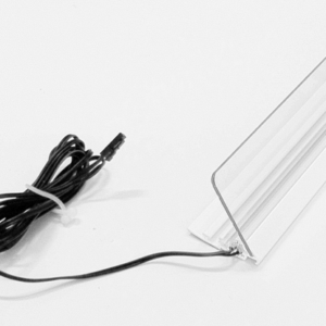 Lichtraumprofil E003 mit FlexLED, selbstklebend, silbergrau